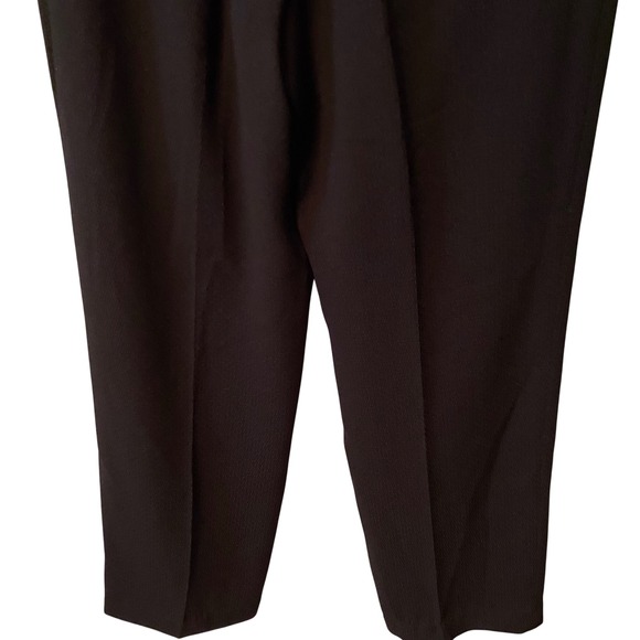 Calvin Klein Women Black Textured Pleated Dress Pants Size 6 - Picture 10 of 14